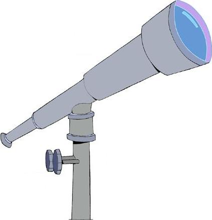 The telescope the old man uses to spy on the residents of Nowhere
