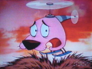 Courage the cowardly helicopter dog!
